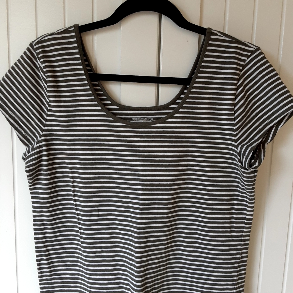 Gap Fitted Stretch Tee Extensible, Striped Size XL
